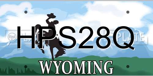 HPS28Q Wyoming License Plate