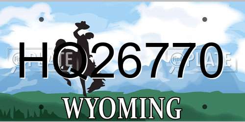 HQ26770 Wyoming License Plate
