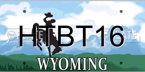 HTBT16 Wyoming License Plate