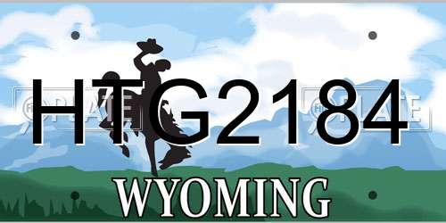HTG2184 Wyoming License Plate