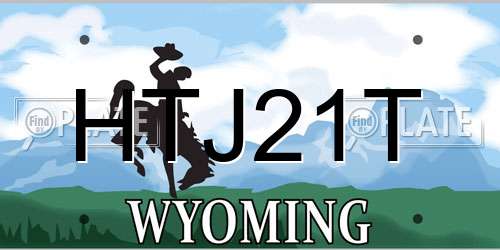 HTJ21T Wyoming License Plate
