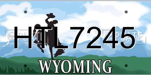 HTL7245 Wyoming License Plate