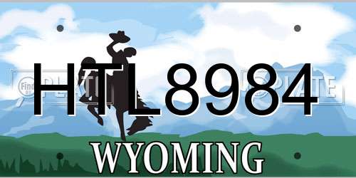 HTL8984 Wyoming License Plate