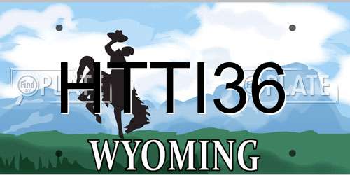 HTTI36 Wyoming License Plate
