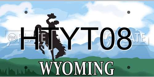 HTYT08 Wyoming License Plate