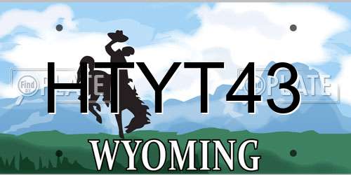 HTYT43 Wyoming License Plate