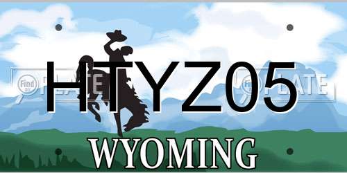 HTYZ05 Wyoming License Plate