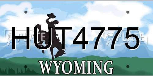 HUT4775 Wyoming License Plate