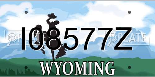 I08577Z Wyoming License Plate