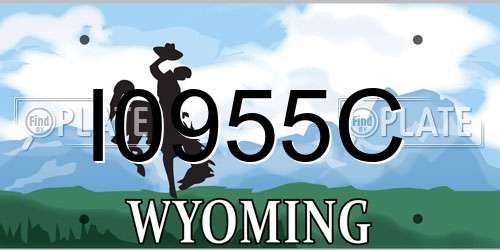 I0955C Wyoming License Plate
