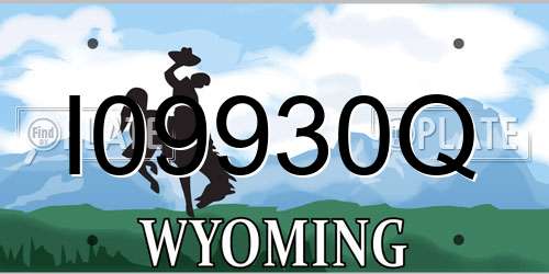 I09930Q Wyoming License Plate