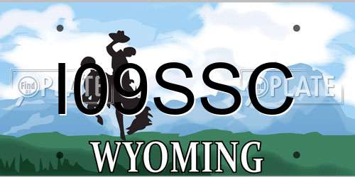 I09SSC Wyoming License Plate