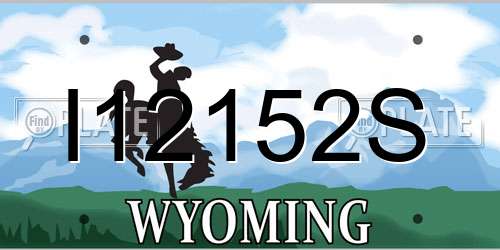 I12152S Wyoming License Plate