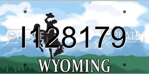 I128179 Wyoming License Plate