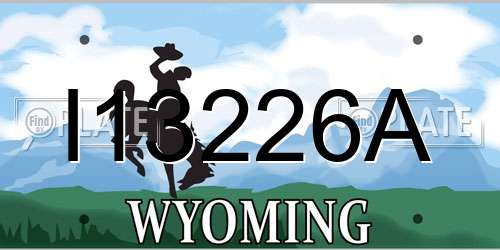 I13226A Wyoming License Plate