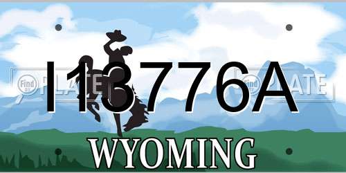 I13776A Wyoming License Plate