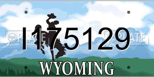 I175129 Wyoming License Plate