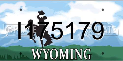 I175179 Wyoming License Plate