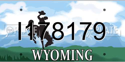 I178179 Wyoming License Plate