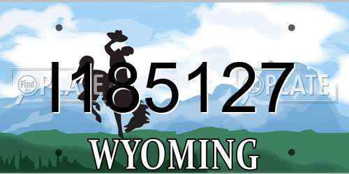 I185127 Wyoming License Plate