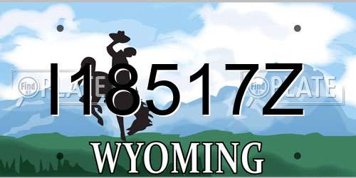 I18517Z Wyoming License Plate