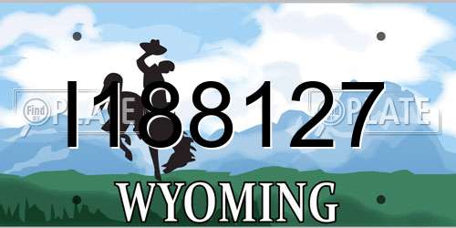 I188127 Wyoming License Plate