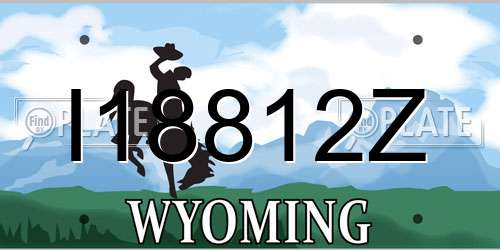 I18812Z Wyoming License Plate