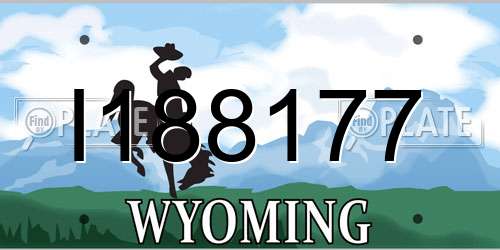 I188177 Wyoming License Plate