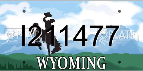 I211477 Wyoming License Plate