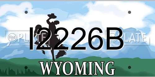 I2226B Wyoming License Plate