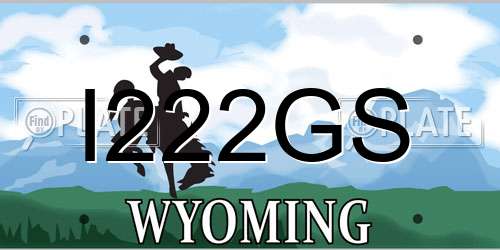 I222GS Wyoming License Plate