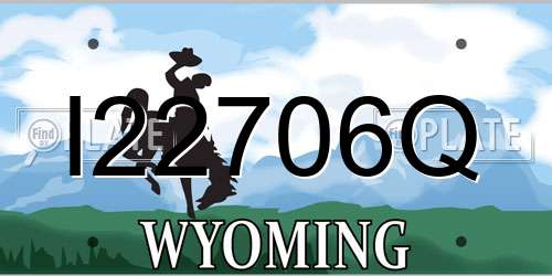 I22706Q Wyoming License Plate
