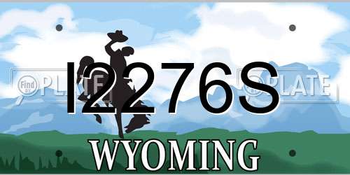 I2276S Wyoming License Plate