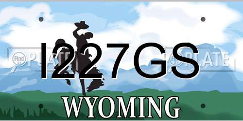 I227GS Wyoming License Plate