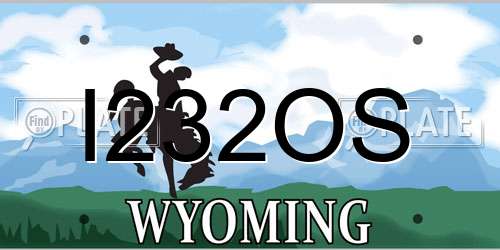 I232OS Wyoming License Plate