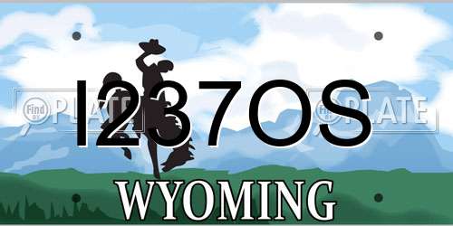 I237OS Wyoming License Plate