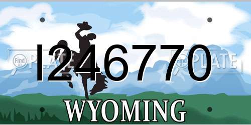 I246770 Wyoming License Plate