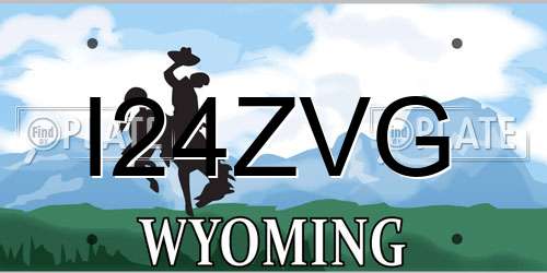 I24ZVG Wyoming License Plate