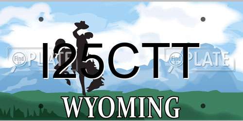 I25CTT Wyoming License Plate