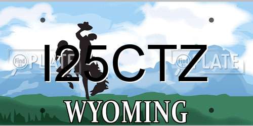 I25CTZ Wyoming License Plate