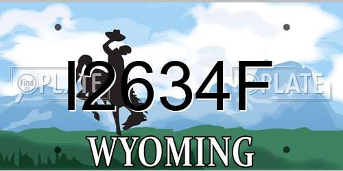 I2634F Wyoming License Plate