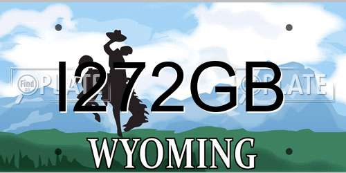 I272GB Wyoming License Plate