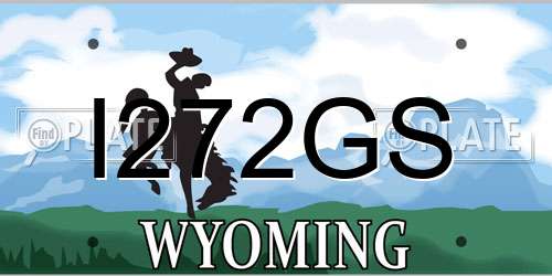 I272GS Wyoming License Plate