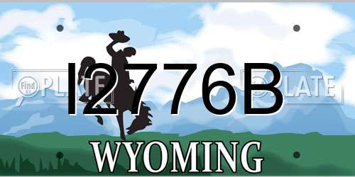 I2776B Wyoming License Plate