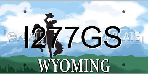 I277GS Wyoming License Plate