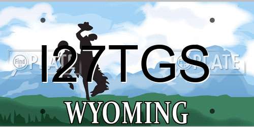 I27TGS Wyoming License Plate