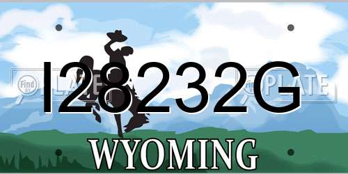 I28232G Wyoming License Plate