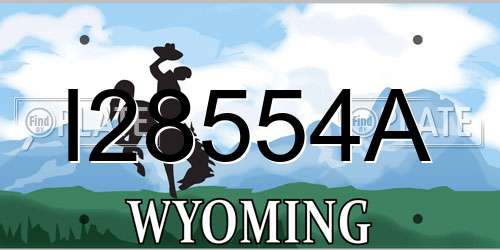 I28554A Wyoming License Plate