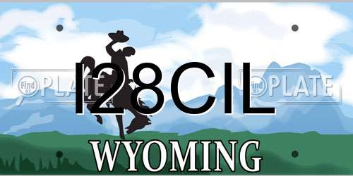 I28CIL Wyoming License Plate