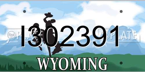 I302391 Wyoming License Plate